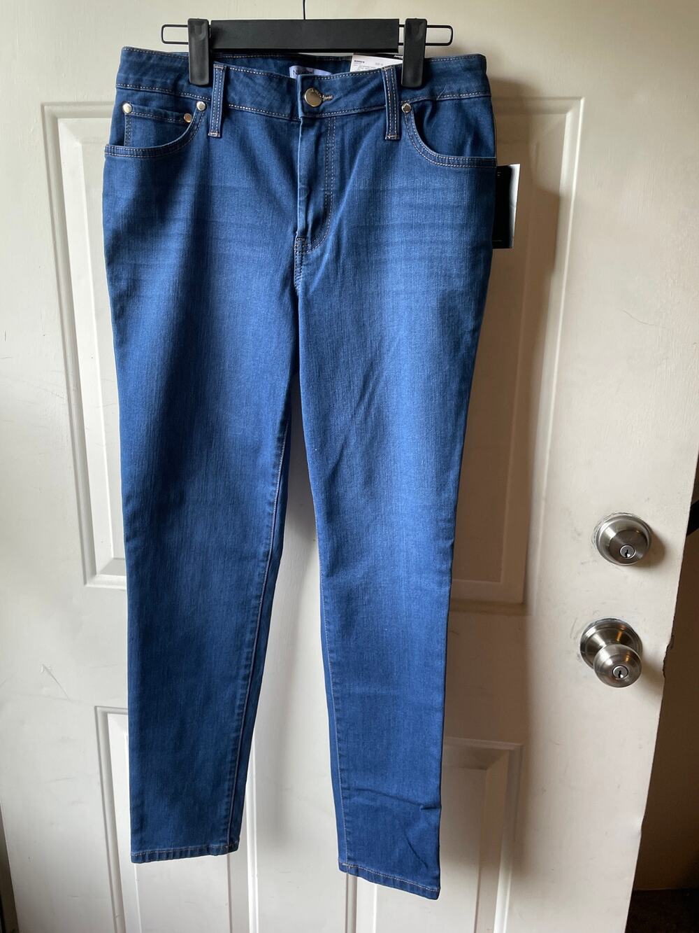 Women’s Nine West Skinny Jeans Midrise Size 10 Sapphire Blue